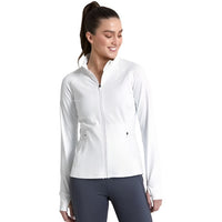 Gym+Coffee Womens Adaptive Zip Top Ultra White