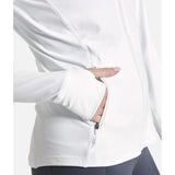 Gym+Coffee Womens Adaptive Zip Top Ultra White