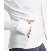Gym+Coffee Womens Adaptive Zip Top Ultra White