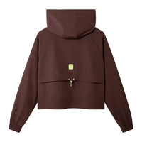 Gym+Coffee Womens Jacket Cinch Windbreaker Mocha Bean