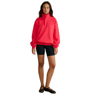 Gym+Coffee Womens Sweatshirt Snap Collar Sierra Power Red