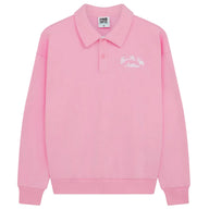 Gym+Coffee Womens Sweatshirt Urban Collared Pink Blossom