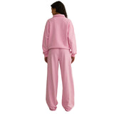 Gym+Coffee Womens Sweatshirt Urban Collared Pink Blossom