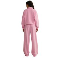 Gym+Coffee Womens Sweatshirt Urban Collared Pink Blossom