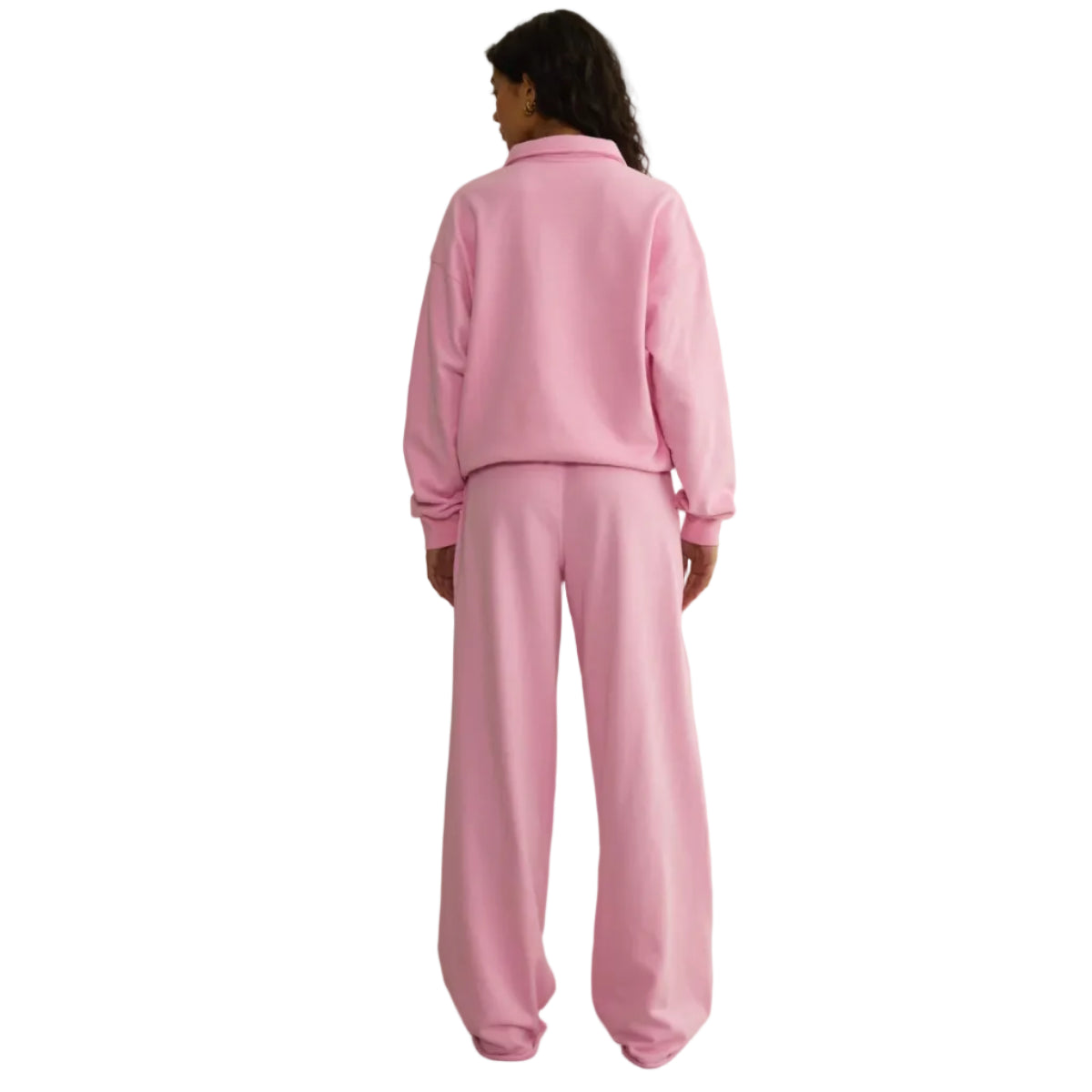 Gym+Coffee Womens Sweatshirt Urban Collared Pink Blossom