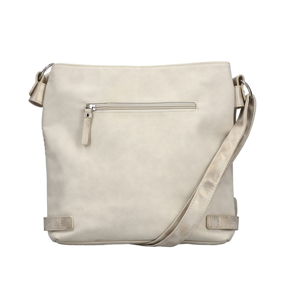 Rieker Womens Crossbody Bag Cream/Beige/Silver