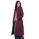 Lighthouse women's Harper trench coat in damson purple