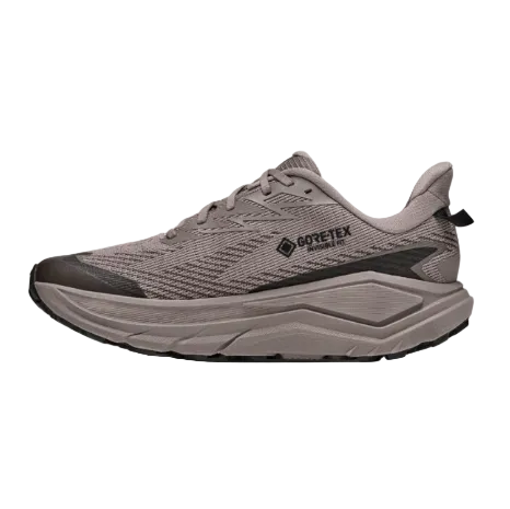 Hoka Challenger 8 GTX men's pebble grey waterproof trail trainer