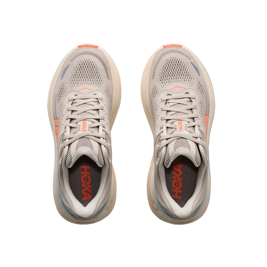 Hoka Womens Trainer Bondi 9 River Rock Grey/Mineral Ore