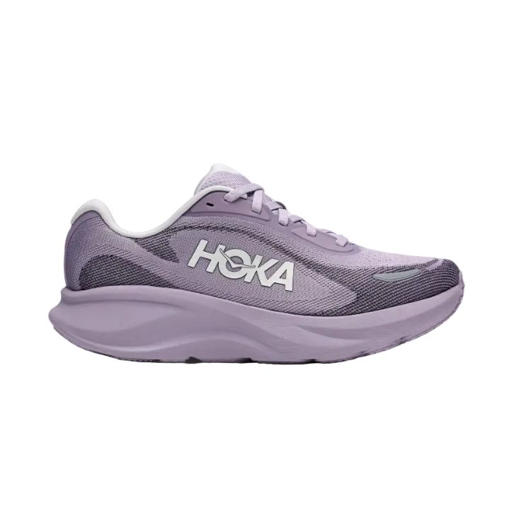 Hoka Rincon 5 women's mellow lilac and silver running trainer