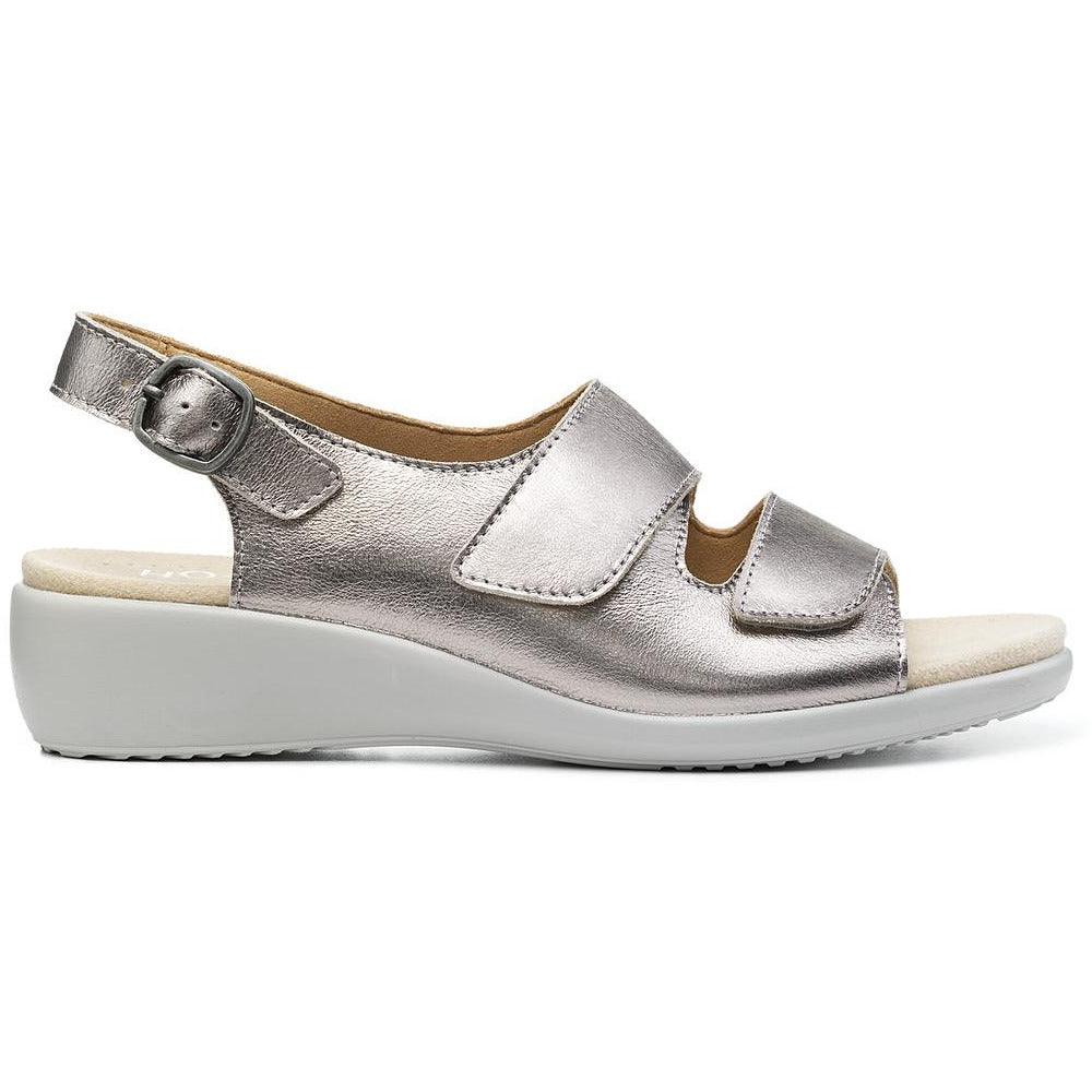 Hotter Womens Sandal Easy Wide Fit Pewter Metallic Donaghys