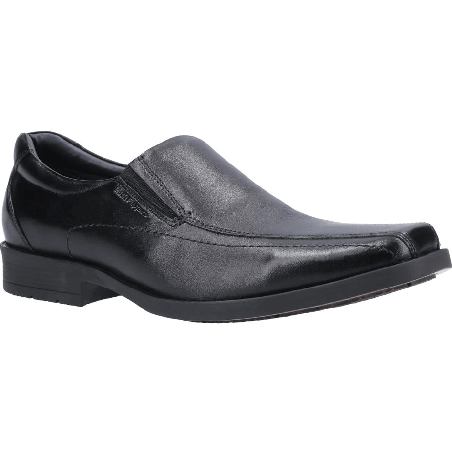 Hush Puppies Mens Shoe Brody Slip On Black Leather - Donaghys