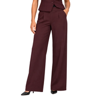 ICHI Kate Sus Long Wide Pants Fudge
