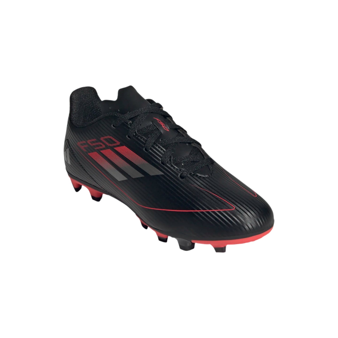 Adidas Junior Football Boot F50 Club FG/MG J Core Black/Iron Metallic/Lucid Red