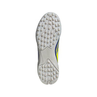 Adidas Junior Astro Turf Boot F50 League TF J Messi Silver Metallic/Solar Yellow/Lucid Blue