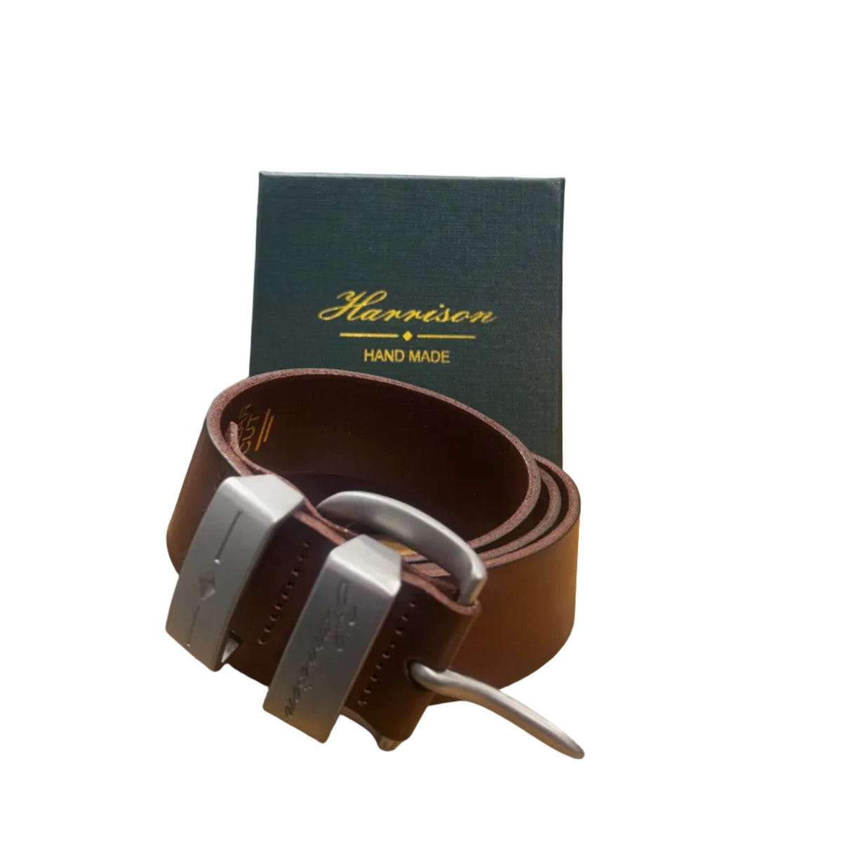 Harrison Mens Leather Belt B1 203 Dark Brown