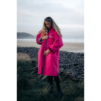 Dryrobe women's grey and pink fleece jacket