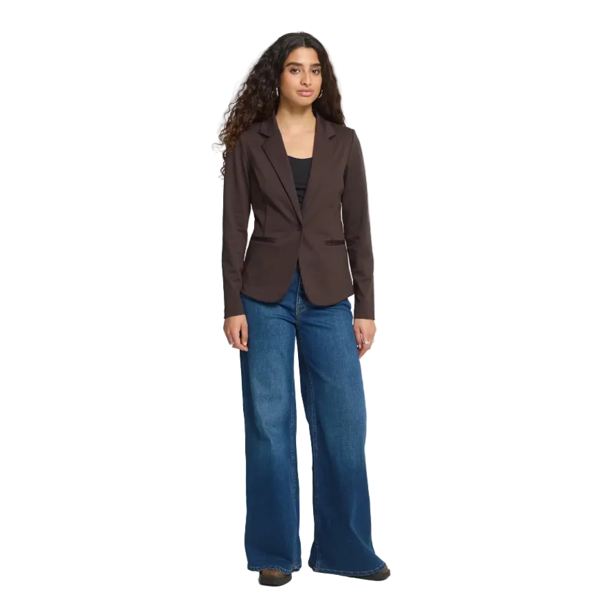 Ichi women's brown tailored blazer