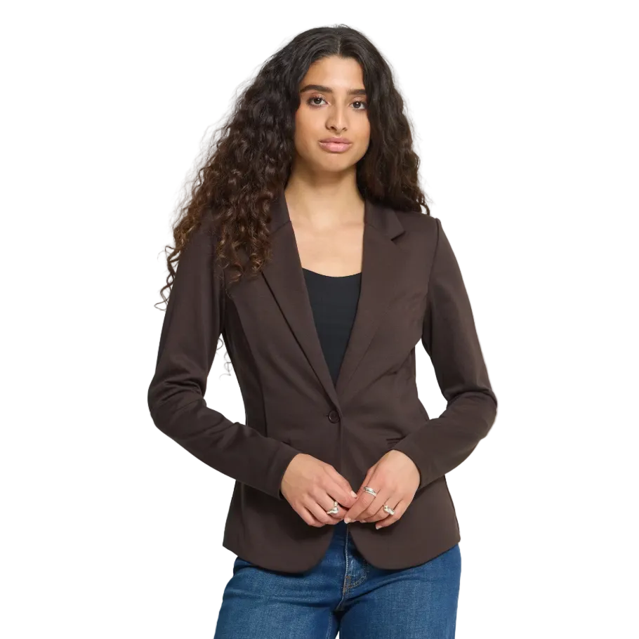 Ichi women's brown tailored blazer