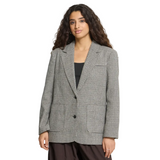 Ichi Womens Blazer Lubana Grey Check
