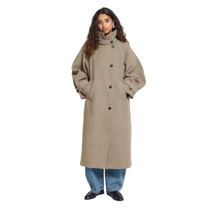 Ichi Womens Jacket Gaziva Desert Taupe Melange