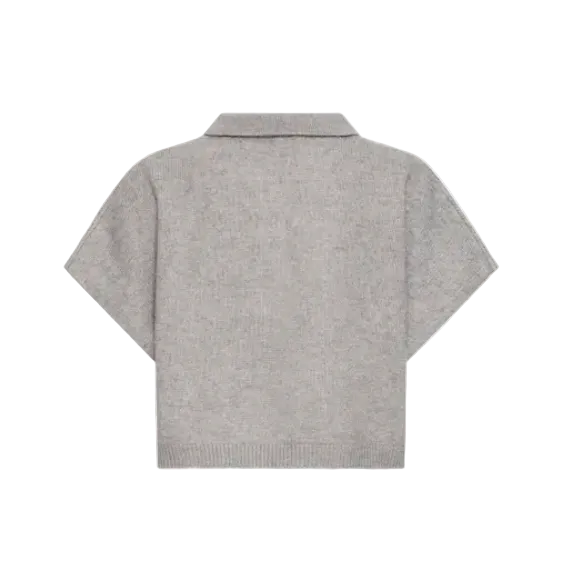 Ichi women's Alize pullover in alloy grey melange