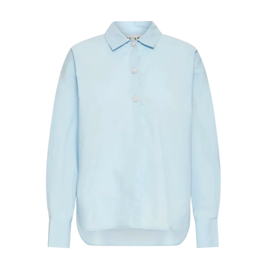 Ichi Womens Shirt Lisari LS Celestial Blue