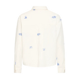 Ichi Womens Shirt Eira Cloud Dancer/Blue