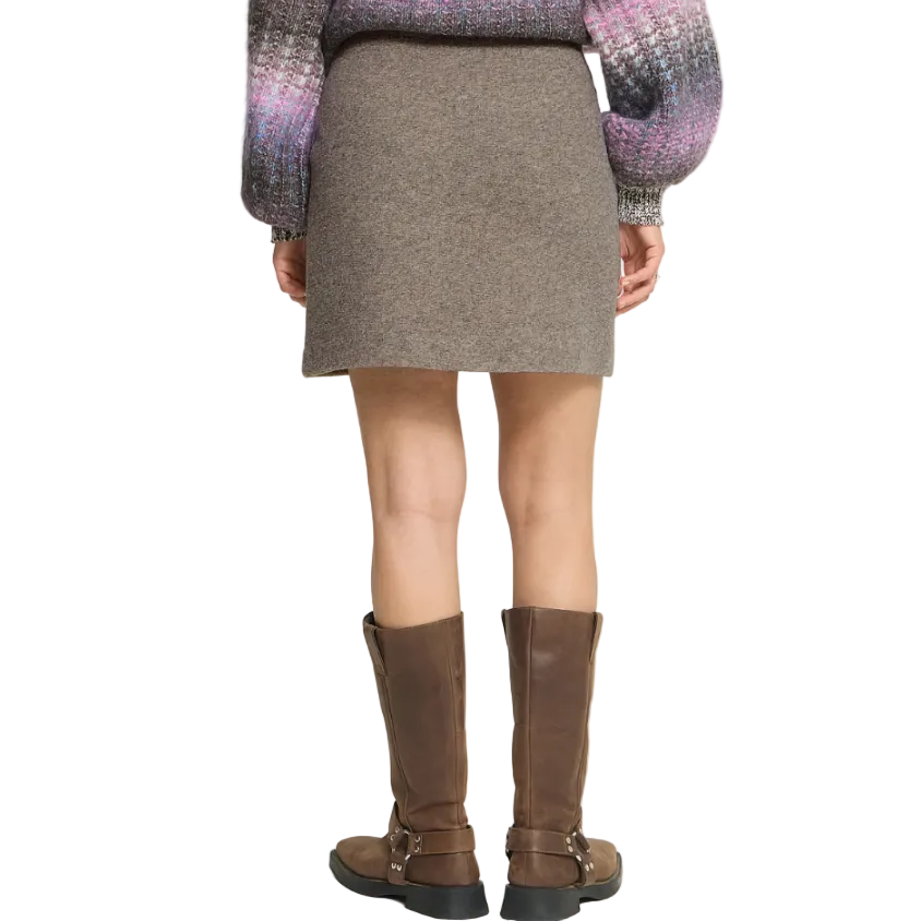 Ichi Womens Skirt Wolca Greige Melange