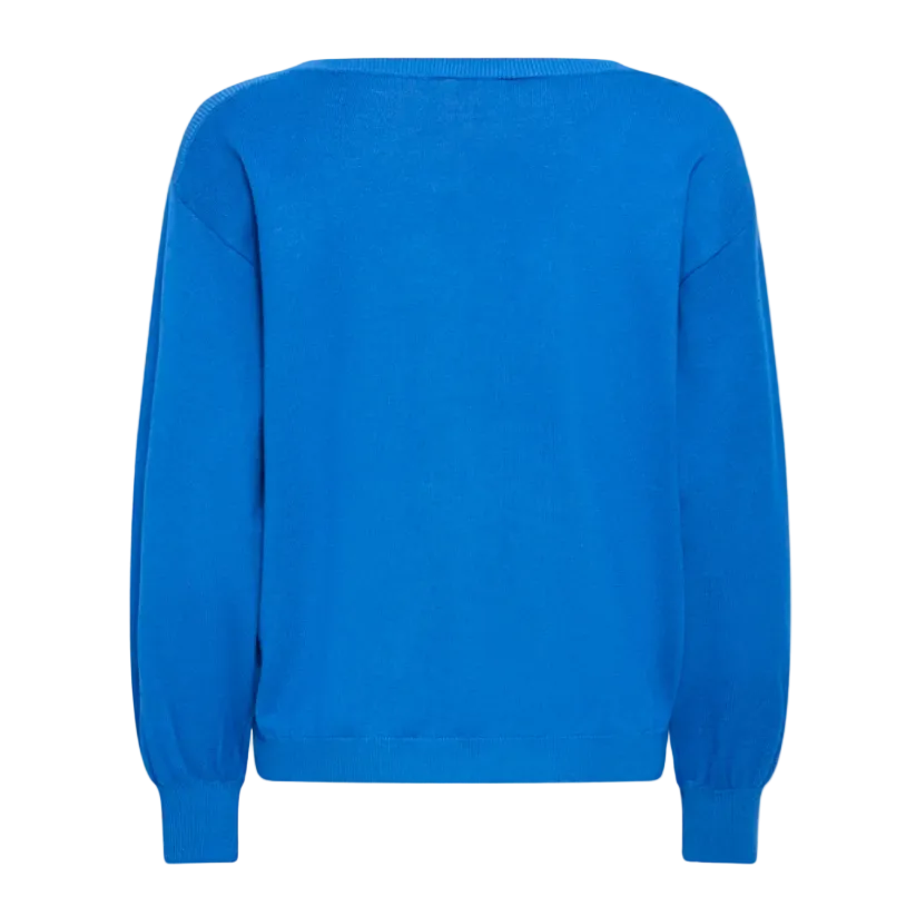 Ichi Womens Sweater Luls Boat Neck LS Nautical Blue