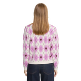 Ichi Womens Sweater Brielle LS9 Oatmeal Melange Harlekin