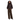 Ichi women's brown wide-leg trousers