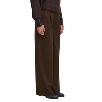 Ichi women's brown wide-leg trousers