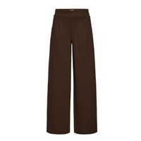 Ichi women's brown wide-leg trousers