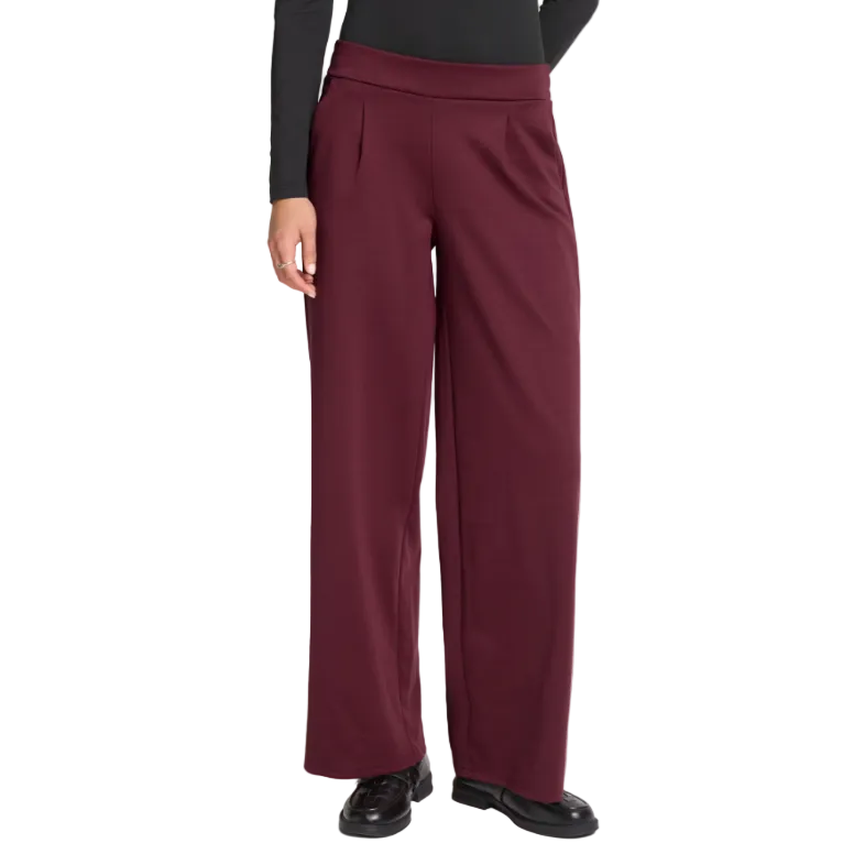 Ichi Womens Pant Kate Long Wide Zinfandel