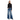Ichi women's medium blue wide-leg denim jeans