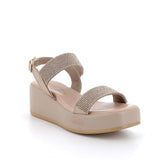Igi & Co Womens Platform Sandal Vitello Ocean/Taupe