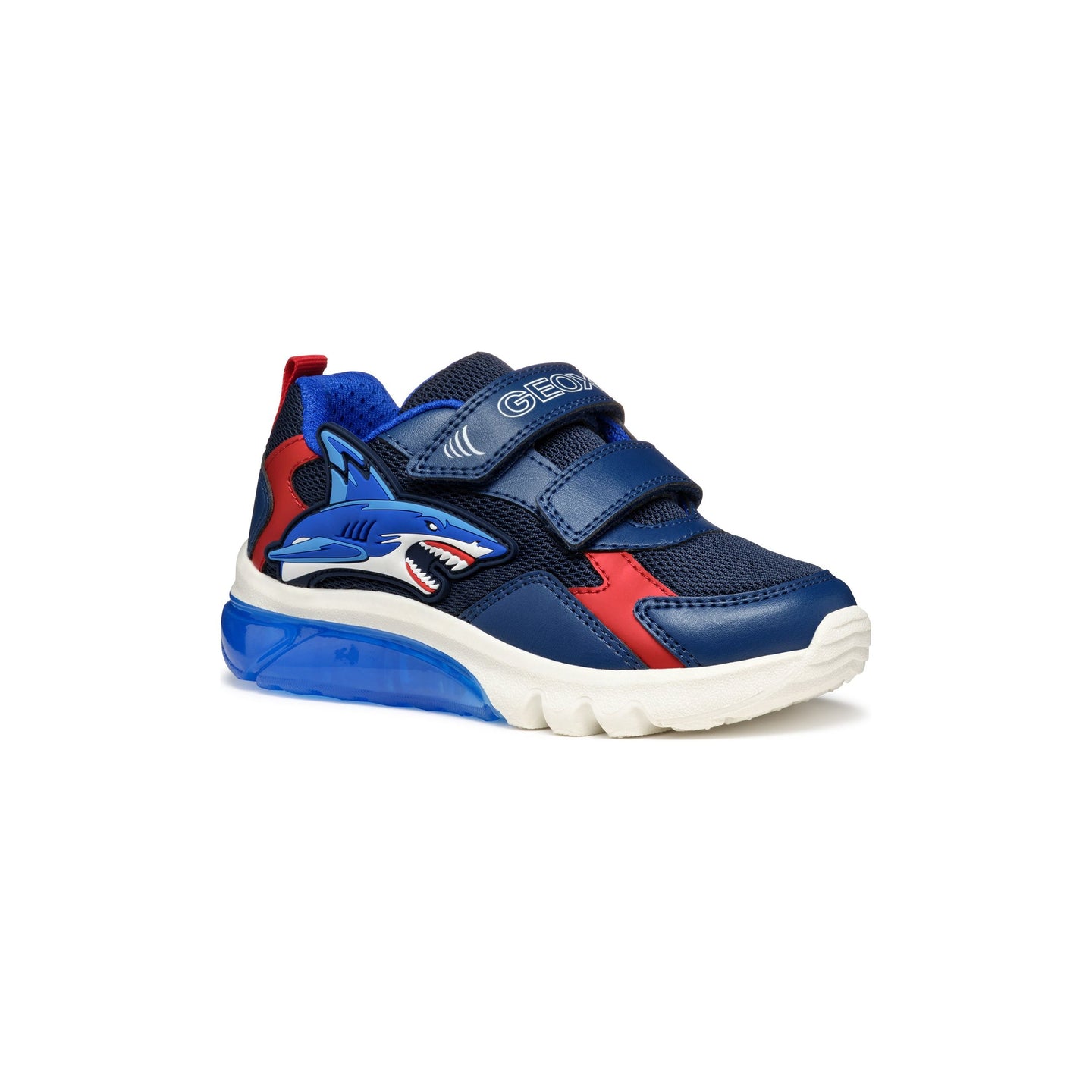 Geox Boys Trainer Light-Up Ciberdron Navy/Red