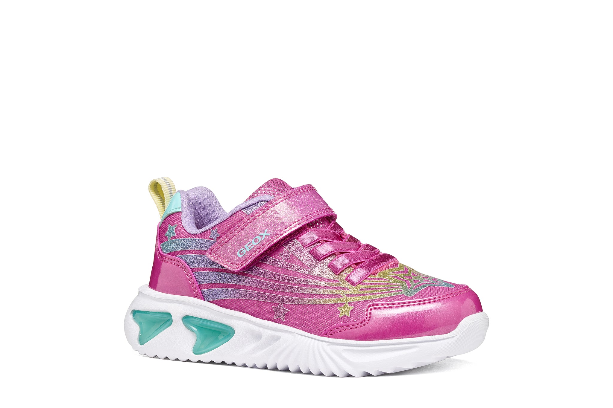Geox Girls Trainer Assister Girl Fuchsia/Multicolor