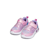 Geox girls' pink and lilac mesh lace-up trainer