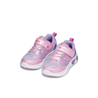 Geox girls' pink and lilac mesh lace-up trainer