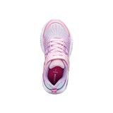Geox girls' pink and lilac mesh lace-up trainer