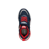 Geox Boys J Ciberdron Trainer Navy/Red