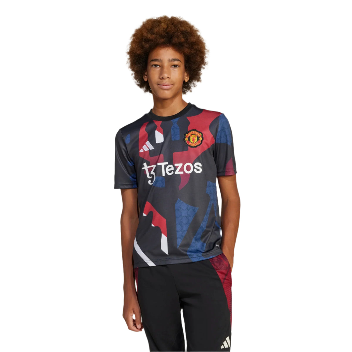 Adidas Junior Unisex Manchester United Pre Match Jersey 24/25 Black/Red/White