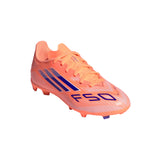 Adidas kids' white and blue lace-up boot
