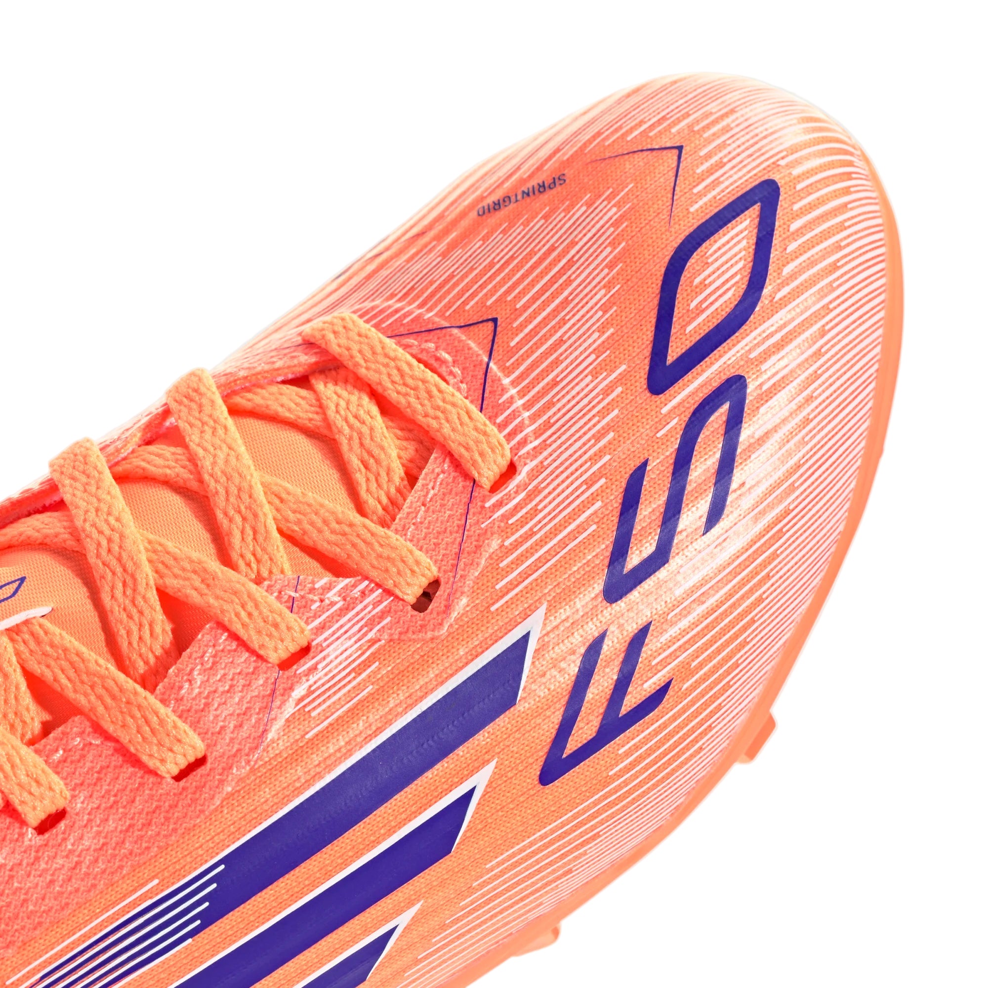 Adidas kids' white and blue lace-up boot