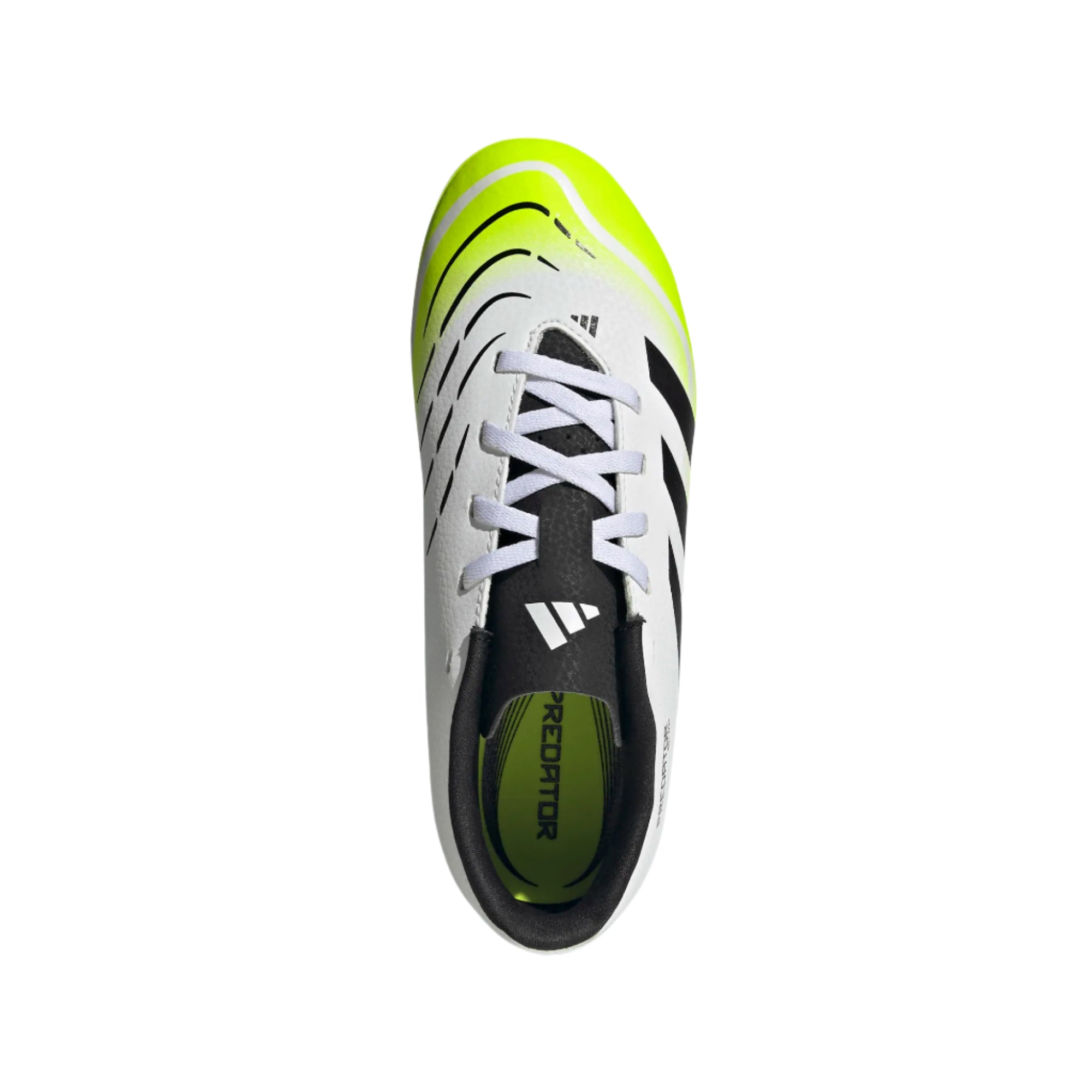 Adidas Junior Football Boot Predator Club FG/MG Cloud White/Core Black/Lucid Lemon