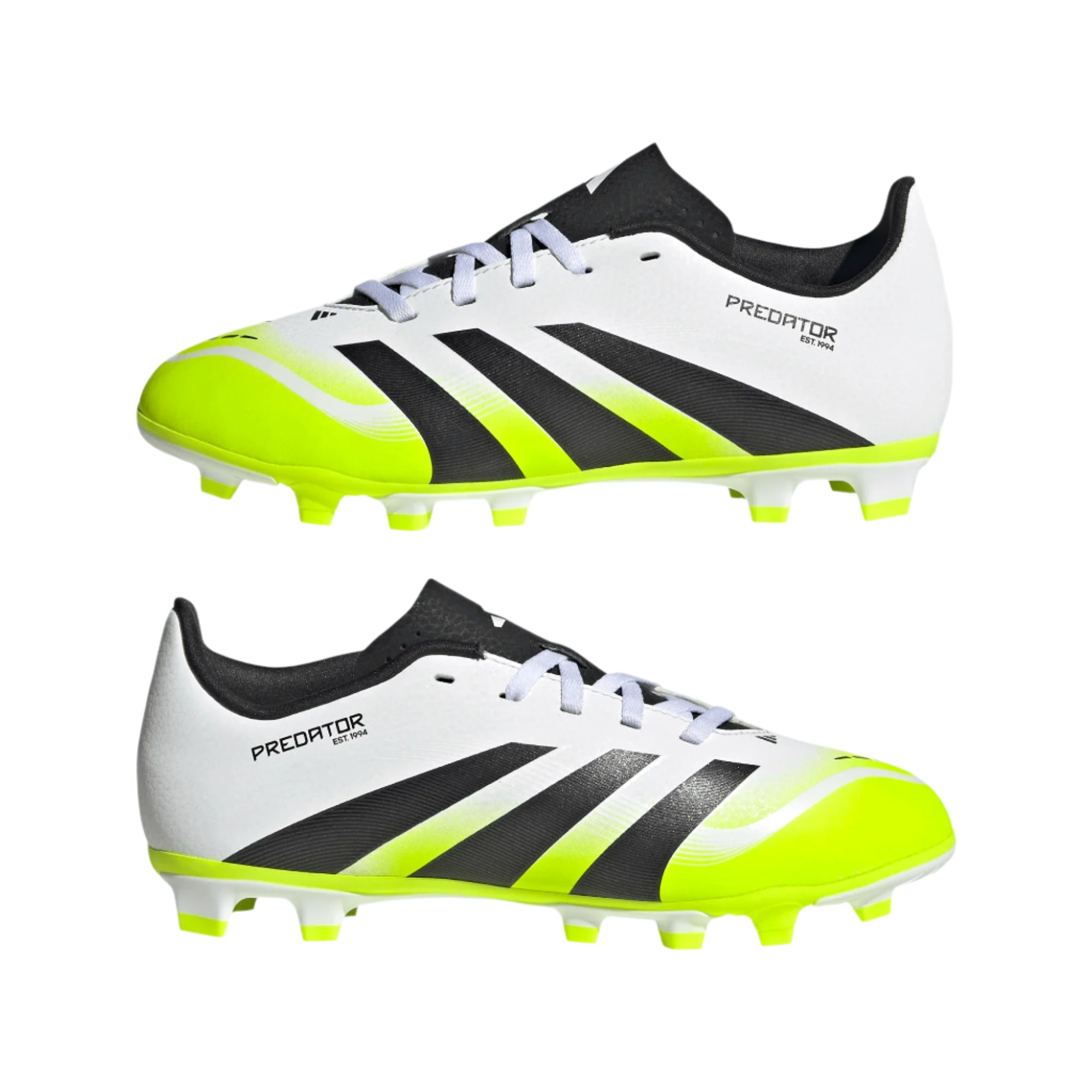 Adidas Junior Football Boot Predator Club FG/MG Cloud White/Core Black/Lucid Lemon