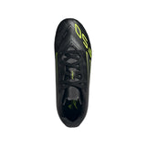 Adidas Junior Football Boot F50 Club FG/MG Core Black/Iron Metallic/Lucid Lemon