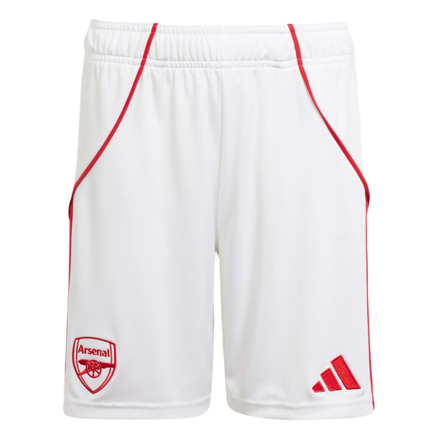 Adidas Arsenal Unisex Youth Home Shorts 25/26 White/Better Scarlet
